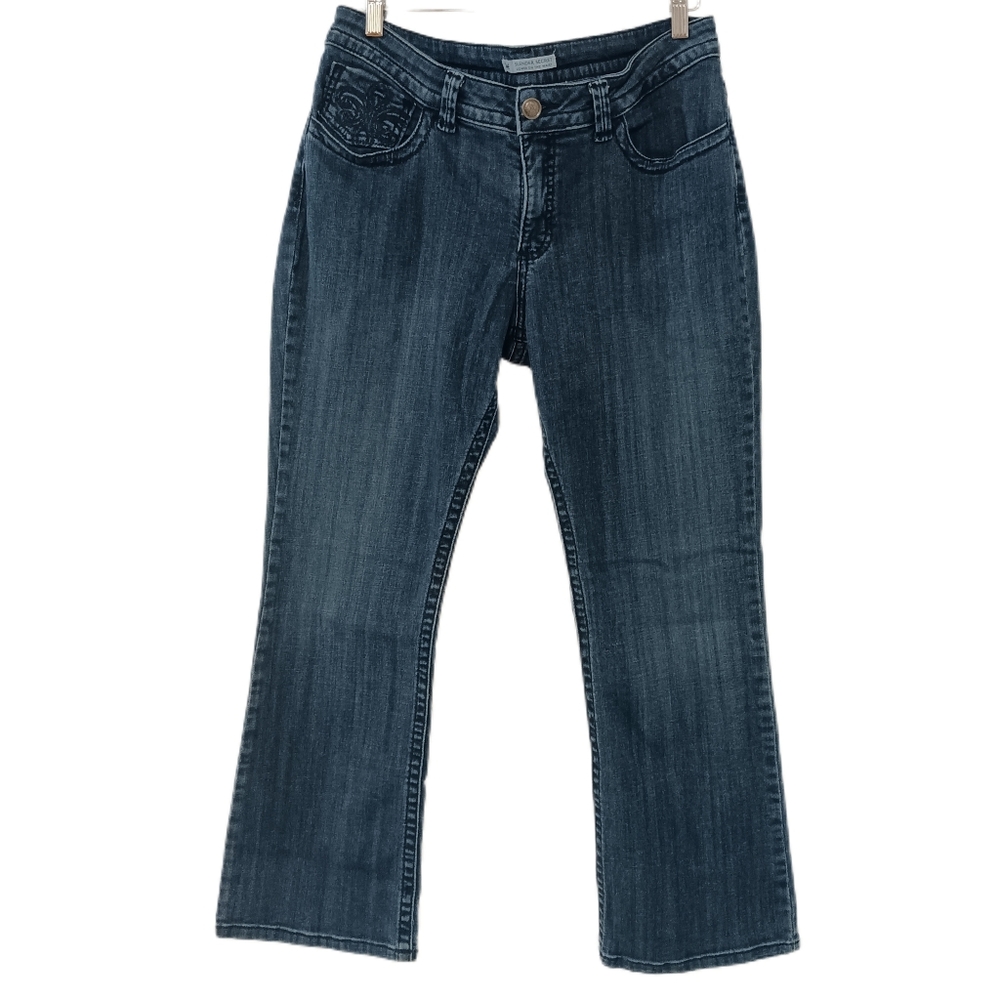 Lee Jeans Womens 16 Short Blue Slender Secret Bootcut Western‎ Lower Waist